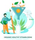 Organic healthy vitamin drink plant based vegan nuts milk. Vegetarian product of alternative milk