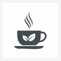 Organic Herbal Tea Cup Vector Icon Royalty Free Stock Photo