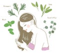 Organic herbs various - hair care women