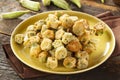 Organic Homemade Fried Green Okra Royalty Free Stock Photo