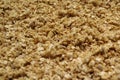 Organic homemade Granola Cereal with oats and almond. Texture oatmeal granola or muesli as background. Top view or flat-lay. Copy