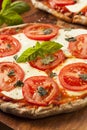 Organic Homemade Margarita Pizza Royalty Free Stock Photo