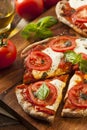 Organic Homemade Margarita Pizza Royalty Free Stock Photo