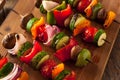 Organic Homemade Vegetable Shish Kababs Royalty Free Stock Photo