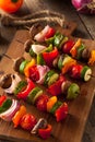 Organic Homemade Vegetable Shish Kababs Royalty Free Stock Photo