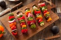 Organic Homemade Vegetable Shish Kababs Royalty Free Stock Photo