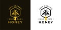 Organic honey logo label