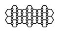 Organic Honeycomb Geometric Pattern Vector, vector design Generative AI Royalty Free Stock Photo
