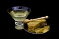 Organic honeycomb with honey isolated on black background with reflection. close up of natural honeycomb and honey spoon. Honey dr