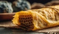 Organic honeycomb snack, a sweet and crunchy gourmet refreshment