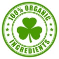 Organic ingredients green label