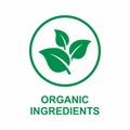 Organic Ingredients skincare icon for medical product