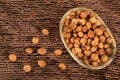 Organic Japanese peanuts in the bowl - Arachis hypogaea Royalty Free Stock Photo