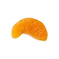 Organic juicy peeled tangerine piece natural orange color