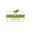 Organic label, logo. Organic, natural product concept. Vector illustration Royalty Free Stock Photo