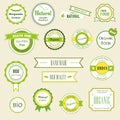 Organic labels, logos and stickers