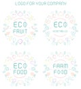 Organic labels set Royalty Free Stock Photo