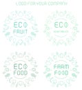 Organic labels set Royalty Free Stock Photo