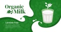 Organic lactose free milk illustration