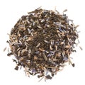 Organic Lavender Lavandula angustifolia Green tea isolated on white background.