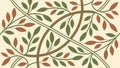 Organic Leaf Branch Pattern Vector, vector design Generative AI Royalty Free Stock Photo