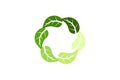 Organic, leaf circle Logo Designs Inspiration Isolated on White Background.