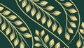Organic Leafy Pattern: Decorative Botanical Swirls Foliage, vector design Generative AI Royalty Free Stock Photo