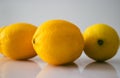 Organic Lemons on White Background