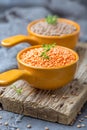 Organic lentils are a healthy food Royalty Free Stock Photo