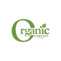 Organic letter, text, word company logo design