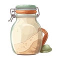Organic meal in jar, drink