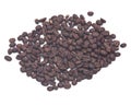 Organic medium dark roasted coffee beans Royalty Free Stock Photo