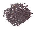 Organic medium dark roasted coffee beans Royalty Free Stock Photo