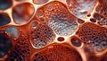 Organic Microstructure Close-Up of Porous Surface, generative ai