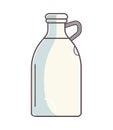 Organic milk bottle symbolizes healthy refreshment