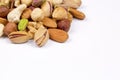 Organic mixed nuts as background, closeup. Healthy snack Royalty Free Stock Photo