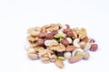 Organic mixed nuts as background, closeup. Healthy snack Royalty Free Stock Photo