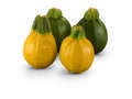 Organic mixed variety round Courgettes Royalty Free Stock Photo