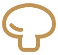 Organic mushroom, icon