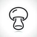 Organic mushroom thin line icon