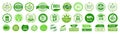 Organic natural bio labels set icon, healthy foods badges Royalty Free Stock Photo