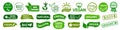 Organic natural bio labels set icon, healthy foods badges, fresh eco vegetarian food Ã¢â¬â vector