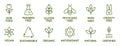 Organic and natural cosmetic line icons. Gluten and paraben free cosmetic. Allergen free badges. Non toxic logo Royalty Free Stock Photo