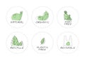 Organic natural food symbol for ecological logo design and healthy lifestyle