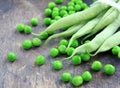 organic natural green peas beans Royalty Free Stock Photo
