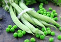 organic natural green peas beans Royalty Free Stock Photo