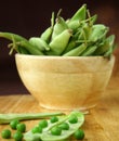 organic natural green peas beans Royalty Free Stock Photo