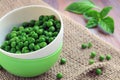 organic natural green peas beans Royalty Free Stock Photo