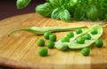 organic natural green peas beans Royalty Free Stock Photo