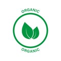 Organic Natural Product for Vegan Silhouette Green Stamp. Vegan Badge. Healthy Food for Vegetarian Logo. Vegan Label Royalty Free Stock Photo